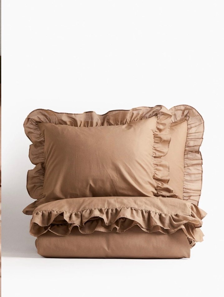 H&M farbalalı çift kişilik nevresim takımı - Görsel 3