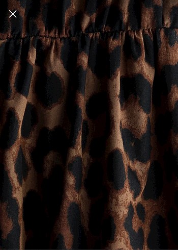 H&m Leopar Desenli Kemerli Uzun Elbise - Görsel 3