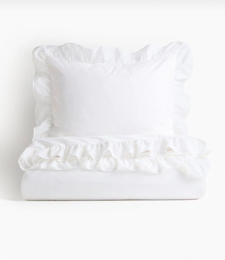 H&m home farbalalı tek kişilik nevresim takımı - Görsel 3