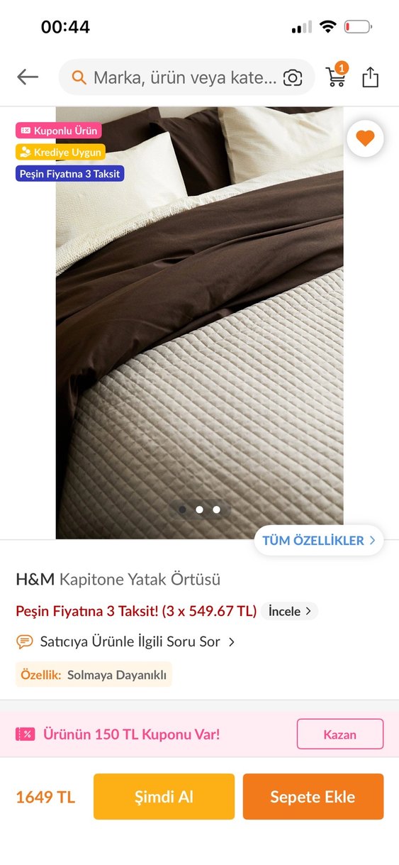 H&m home kapitone yatak örtüsü - Görsel 4