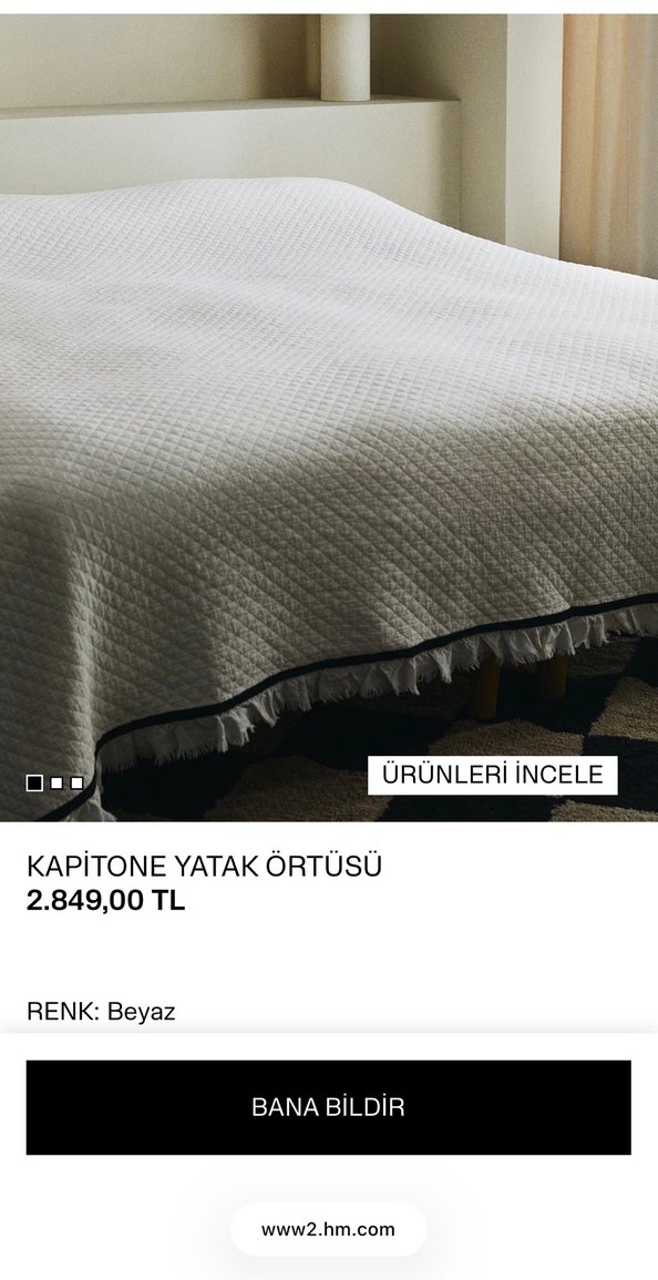 H&m kapitone Yatak Örtüsü - Görsel 2