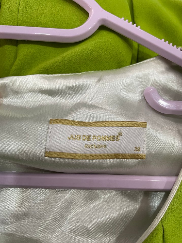 Jus De Pommes Yeşil Mini Pliseli Kolsuz Elbise - Görsel 4