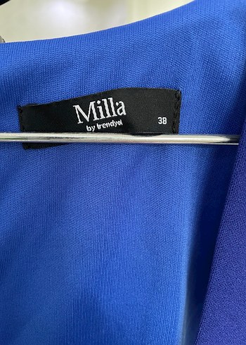 Koyu Mavi V Yaka Drapeli Elbise - Görsel 2