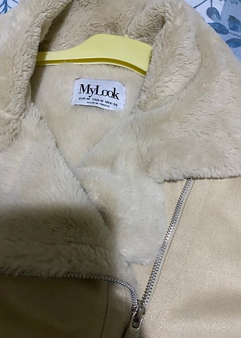 Bej Süet Kürklü Kadın Ceket - Görsel 2