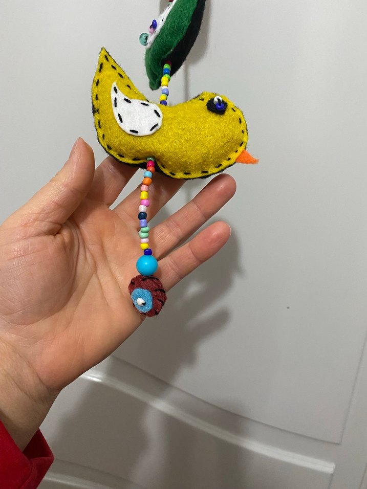 Renkli Kuş Figürlü Dekoratif Duvar Süsü - Görsel 2