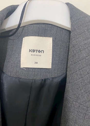 Gri Düğmeli Kadın Blazer Ceket - Görsel 2