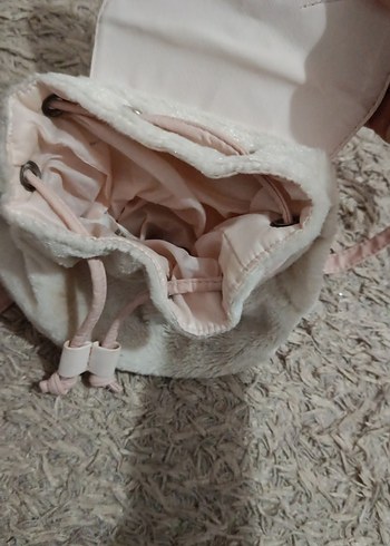 Bej Kedili Peluş Sırt Çantası - Görsel 3