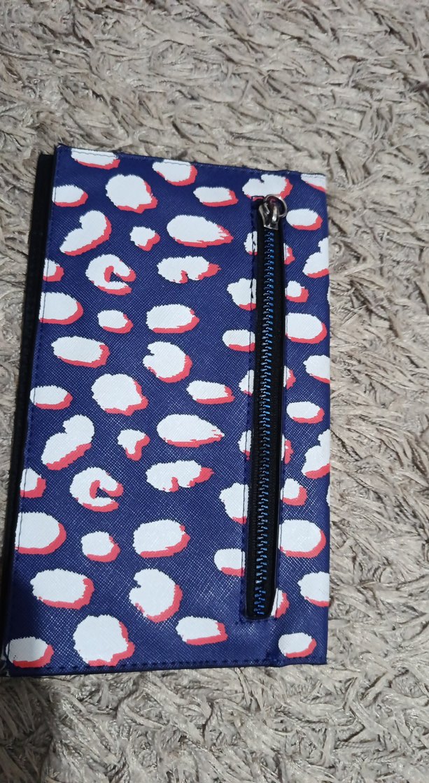 Yuvarlak Detaylı Kadın lacivert Desenli Portföy Çanta - Görsel 2