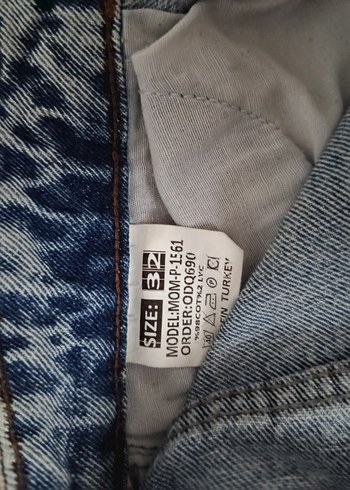 Gri Kadın Denim Salaş Midi Jean - Görsel 7