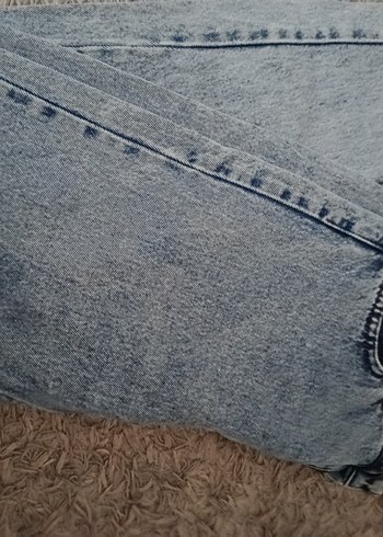 Gri Kadın Denim Salaş Midi Jean - Görsel 5