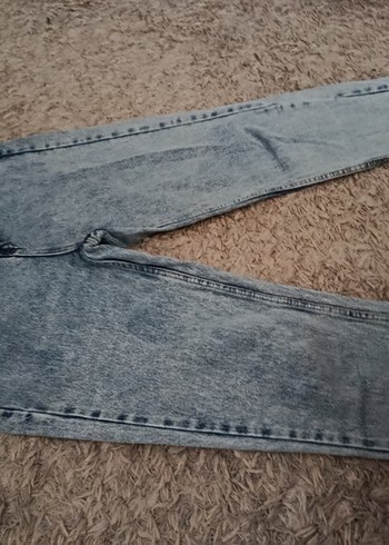 Gri Kadın Denim Salaş Midi Jean - Görsel 2