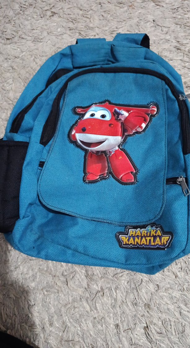Renkli Mavi Çocuk Okul Çantası - Görsel 2