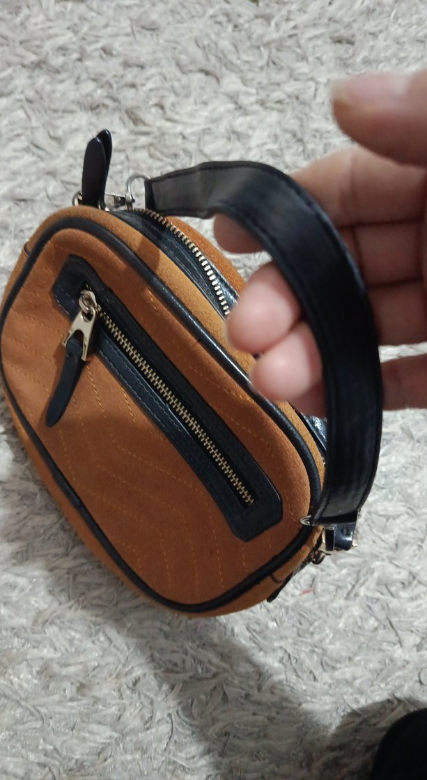 Kahverengi Süet Kadın Çanta - Görsel 4