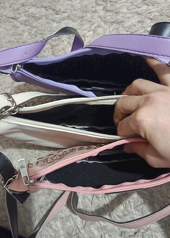 Mor Minimalist Kadın Omuz Çantası - Görsel 4