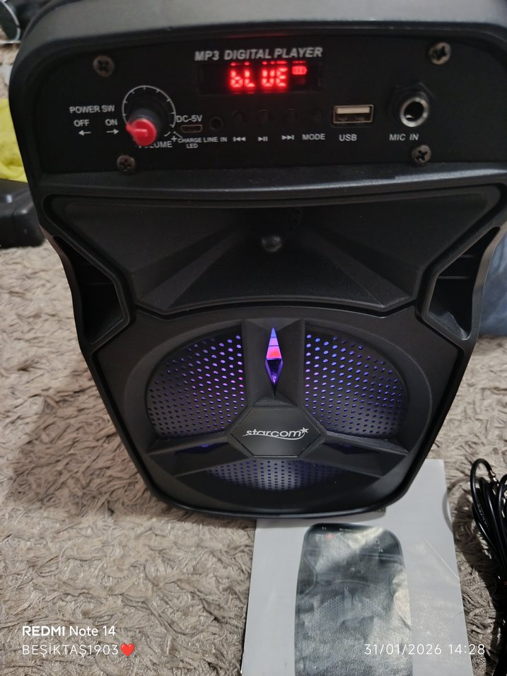 Starcomy Siyah Bluetooth Hoparlör - Görsel 2