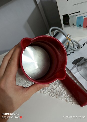 AWOX Kırmızı Türk Kahvesi Cezvesi - Görsel 5