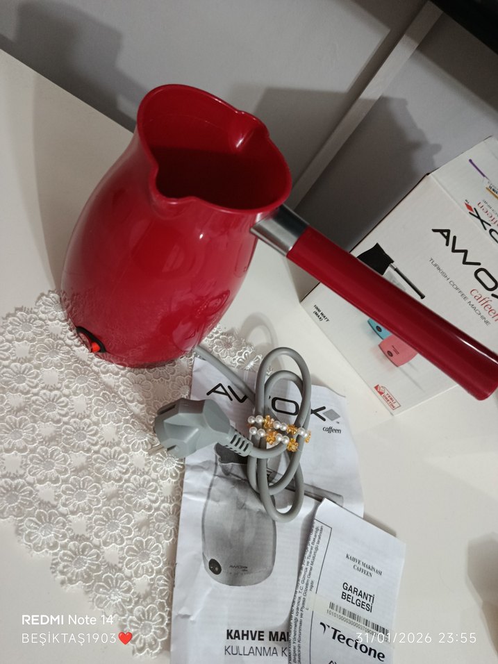 AWOX Kırmızı Türk Kahvesi Cezvesi - Görsel 4