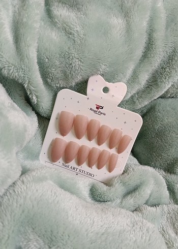 Pastel pembe Takma Tırnak Seti - Görsel 3