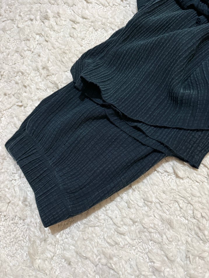 Gri V Yaka Bohem Örgü Kadın Triko alt üst takım - Görsel 2