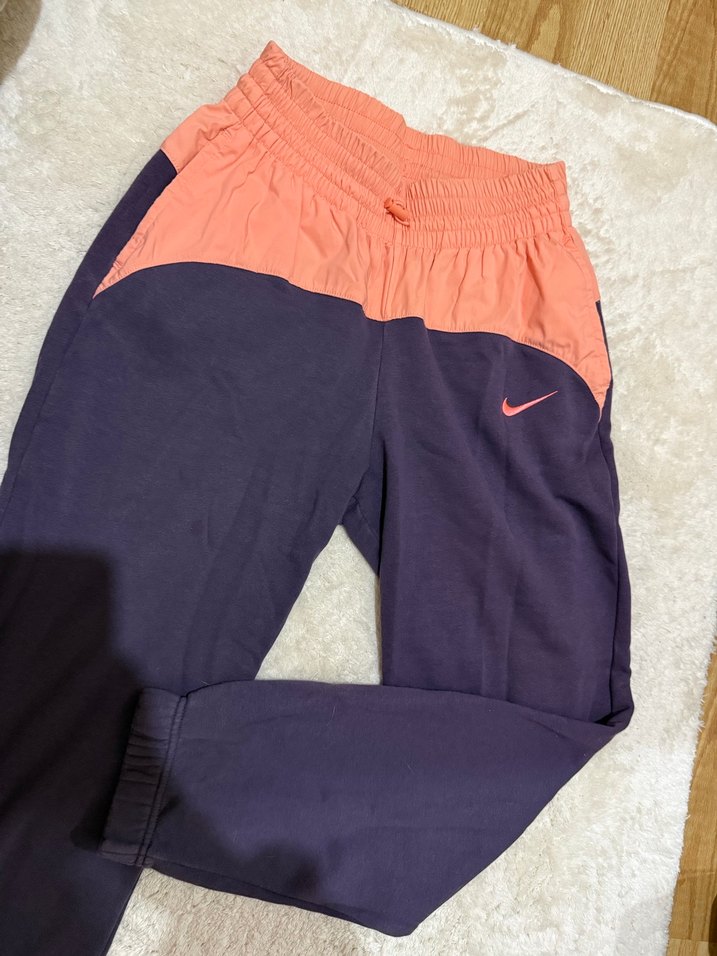 Düğmeli Pembe Siyah Spor Kadın Eşofman Altı - Görsel 2