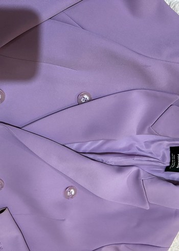 Mor Düğmeli Kadın Blazer Ceket - Görsel 6