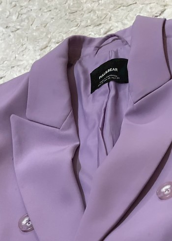 Mor Düğmeli Kadın Blazer Ceket - Görsel 4