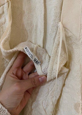 Nakışlı Beyaz Keten Uzun Elbise - Görsel 3