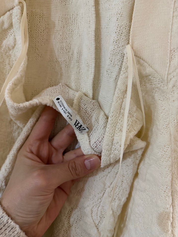 Nakışlı Beyaz Keten Uzun Elbise - Görsel 3