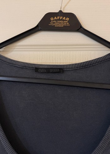 Gri Uzun Kollu Fırfırlı Midi Triko Elbise - Görsel 3