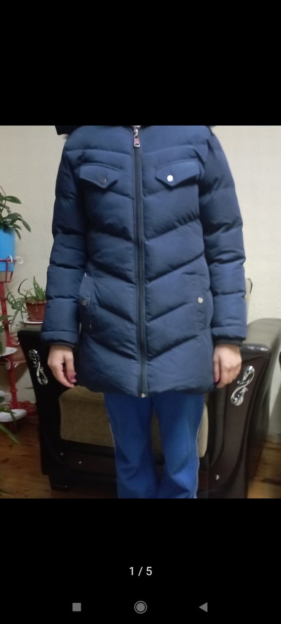 Kürk Detaylı Lacivert çocuk Kışlık Mont - Görsel 3