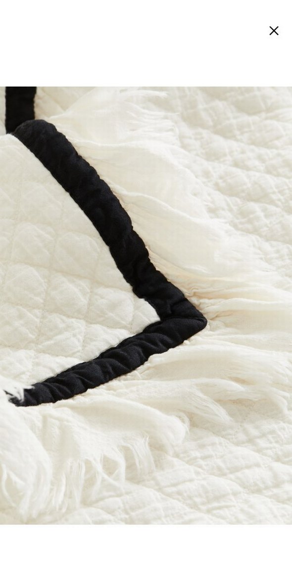 H&M Tek kişilik Kenarlı Yatak Örtüsü - Görsel 4