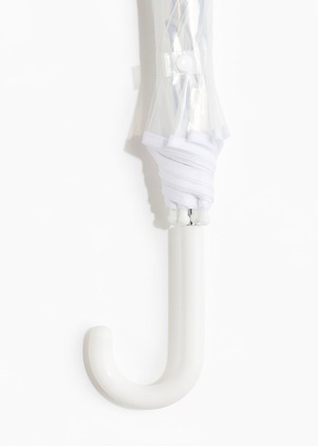 Şeffaf Beyaz Kadın Şemsiye - Görsel 4