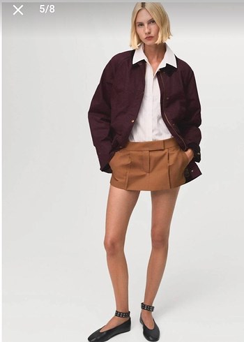 Mango Bordo Kadın Parka - Görsel 3