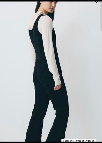 H&M İçi Tüylü Bahçıvan Tipi Kayak Pantolonu - Görsel 3