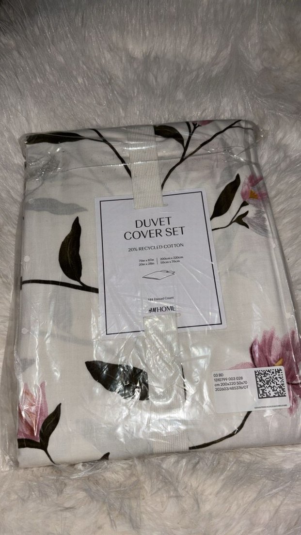 H&M Pamuklu Çift Kişilik Çiçekli Nevresim Takımı - Görsel 4