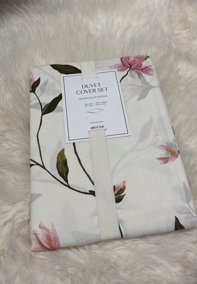 H&M Pamuklu Çift Kişilik Çiçekli Nevresim Takımı - Görsel 3