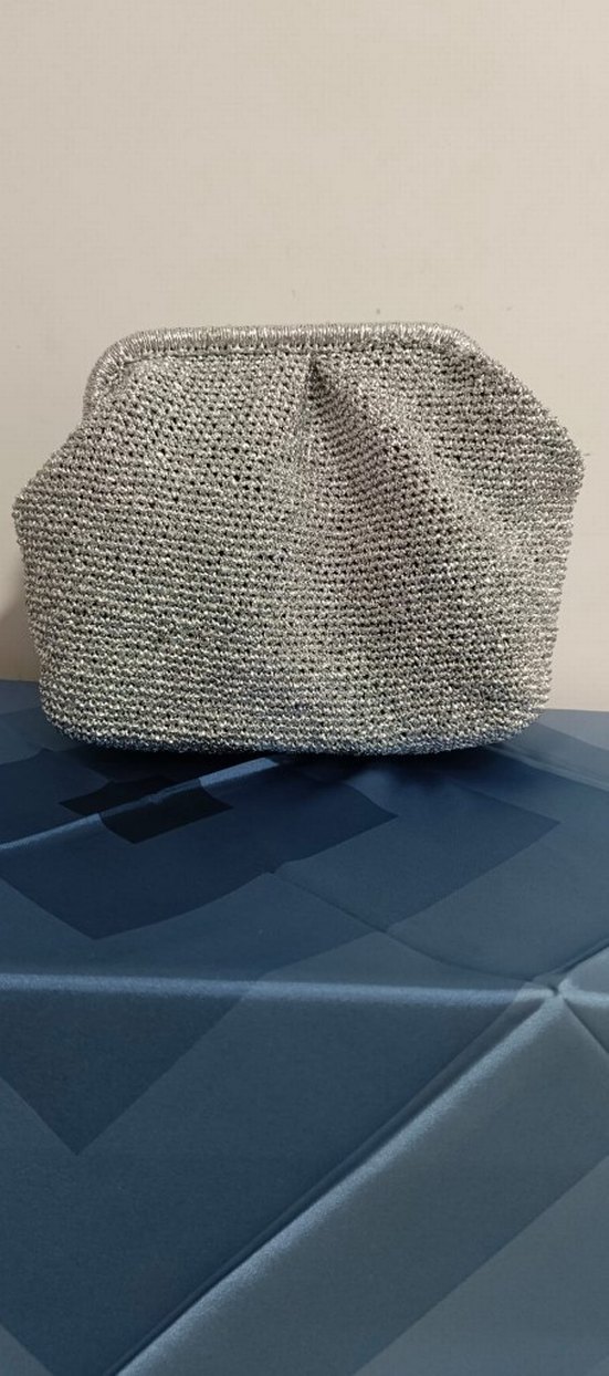 Gri İşlemeli Kadın Abiye Portföy Çanta - Görsel 3