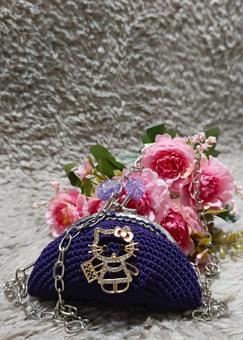 Mor Örgü Kadın Çanta - Görsel 2