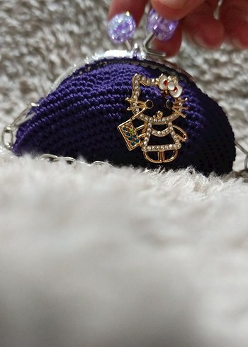 Mor Örgü Kadın Çanta - Görsel 4