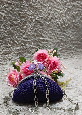 Mor Örgü Kadın Çanta - Görsel 5