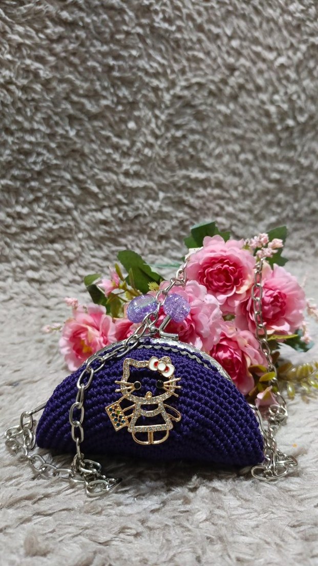 Mor Örgü Kadın Çanta - Görsel 2