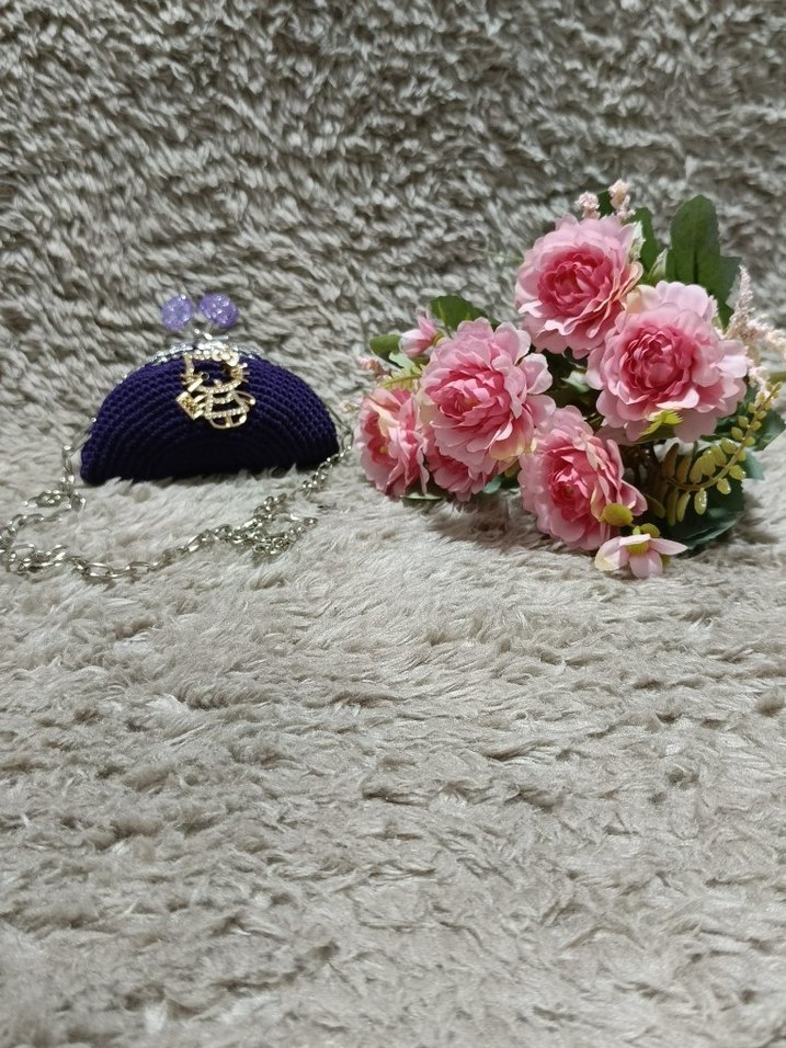 Mor Örgü Kadın Çanta - Görsel 3