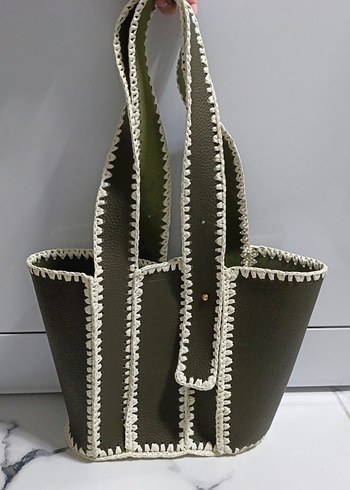 Nakışlı Deri Bohem Kadın Çanta - Görsel 2