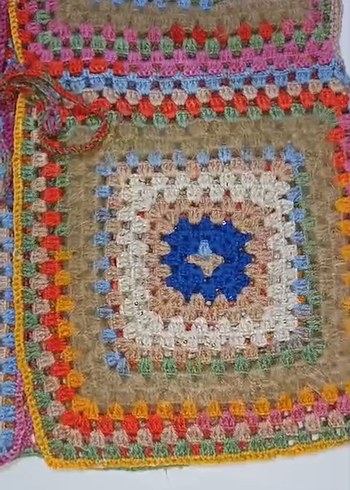 Renkli Örgü yelek - Görsel 3