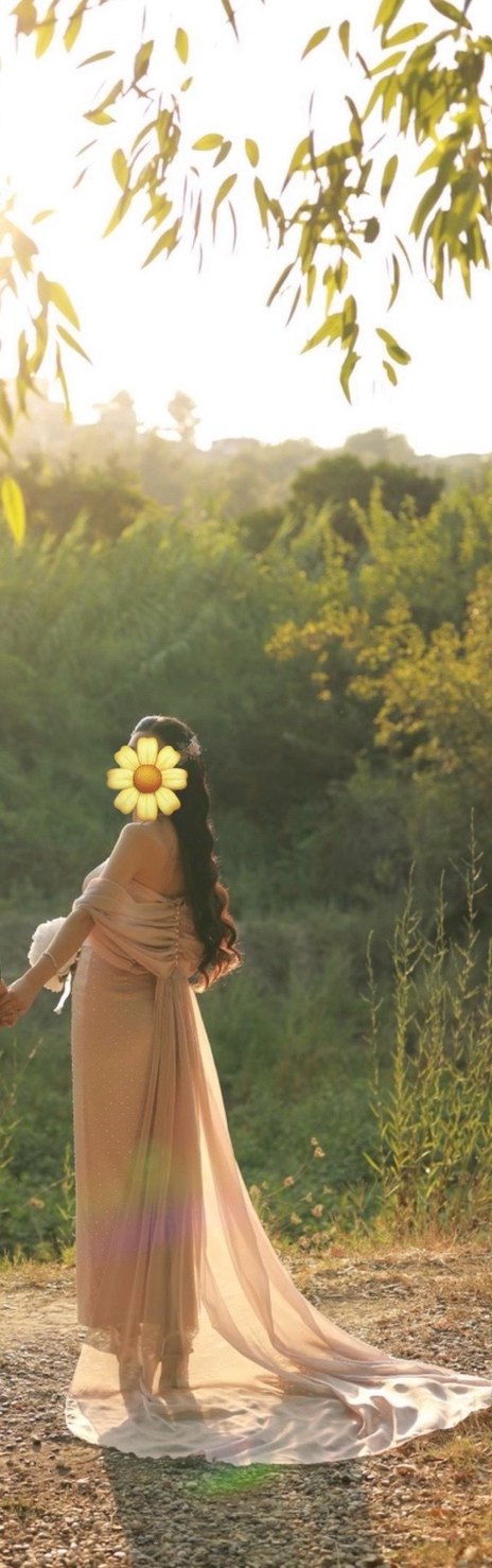 Pembe pelerinli Uzun Kadın Abiye Elbise - Görsel 2