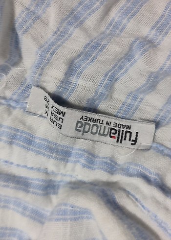 mavi beyaz kız çocuk gömlek - Görsel 2