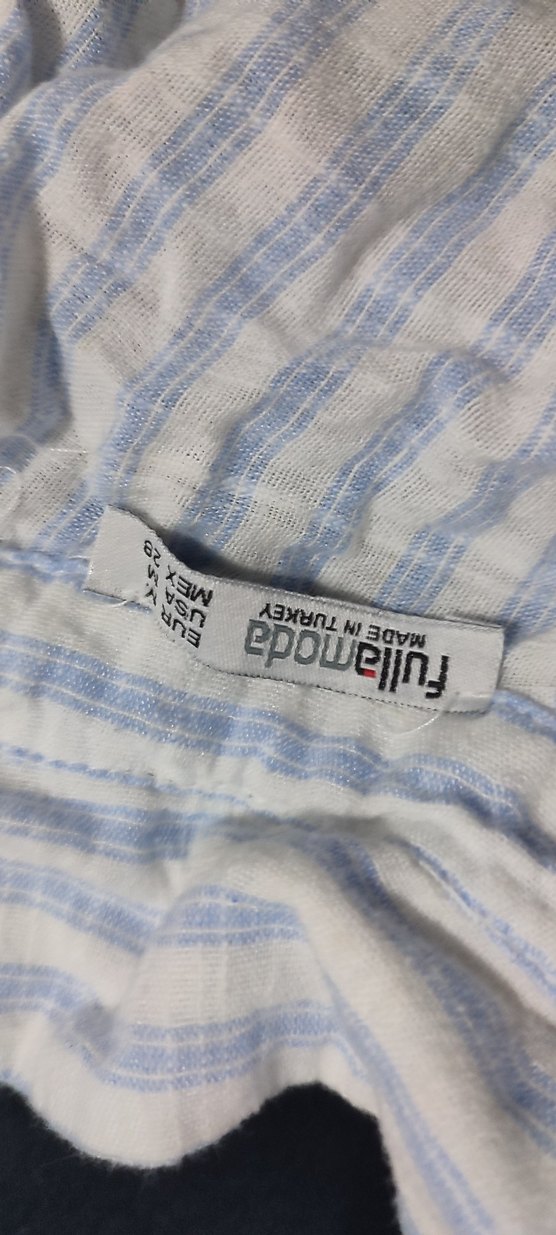 mavi beyaz kız çocuk gömlek - Görsel 2