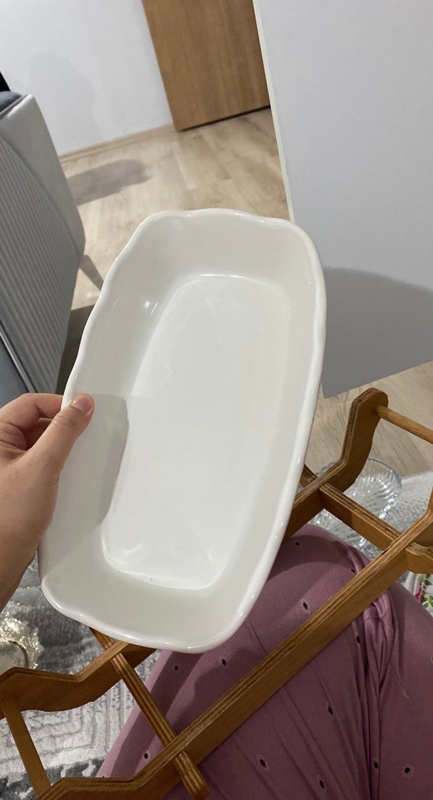 Minimalist Beyaz Seramik Servis Fırına Dayanıklı — görsel 3/6