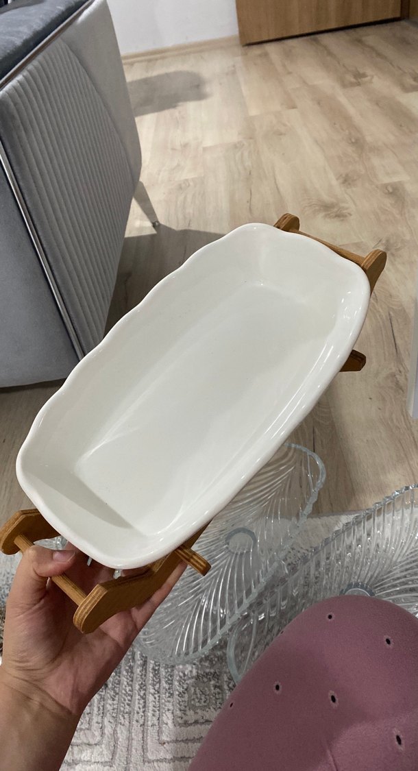 Minimalist Beyaz Seramik Servis Fırına Dayanıklı — görsel 2/6