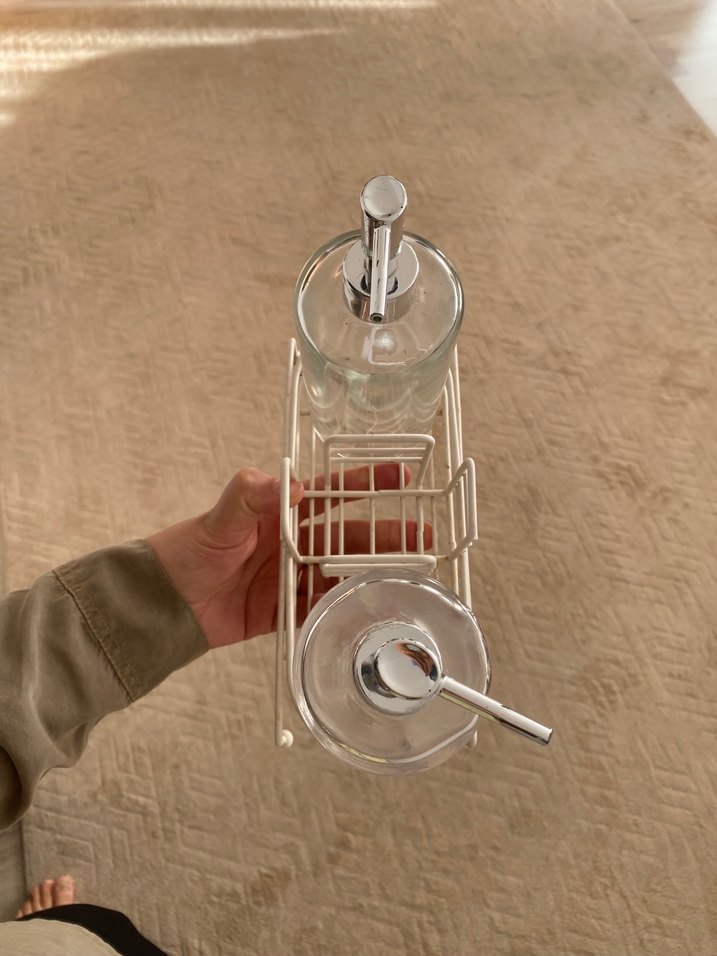 Minimalist Şeffaf Cam Sabunluk Seti — görsel 3/5